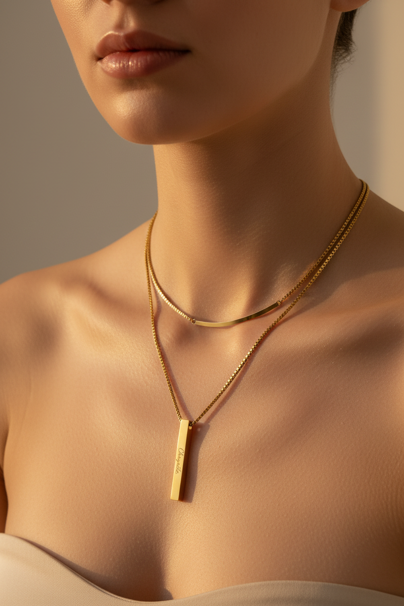 Gold on model