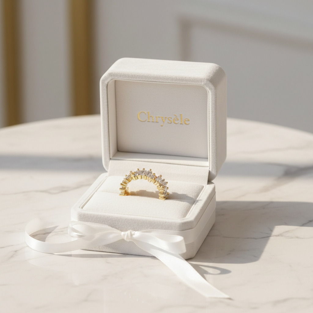 Gold ring in box