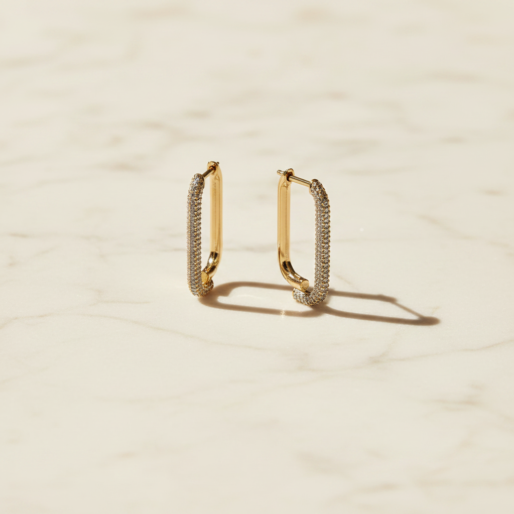 Pavé hoops marble only
