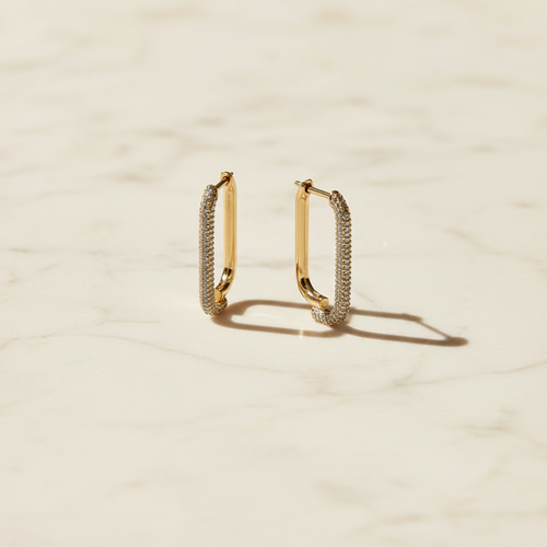 Pavé hoops marble only