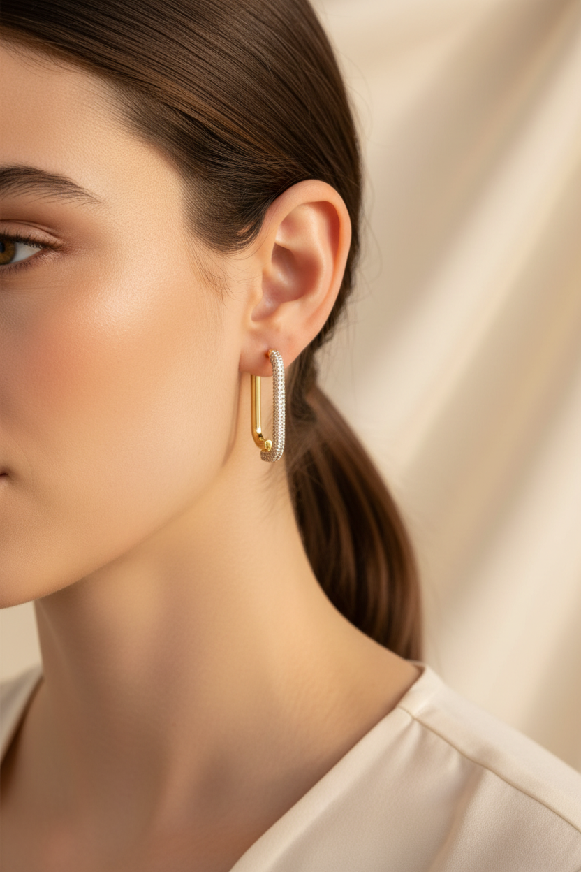 Pavé hoops model clear