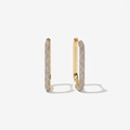 Rectangular pavé hoops white bg