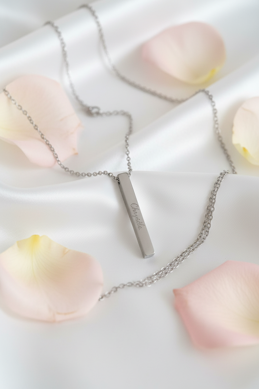 Silver with petals
